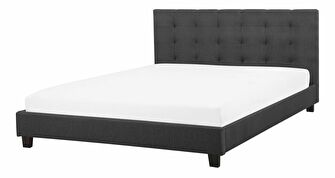 Bračni krevet 160 cm ROLLA (s podnicom) (tamno siva)