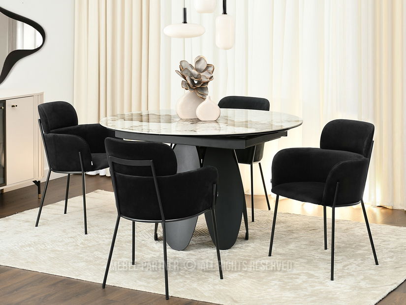 Scaun sufragerie Bastante (negru)