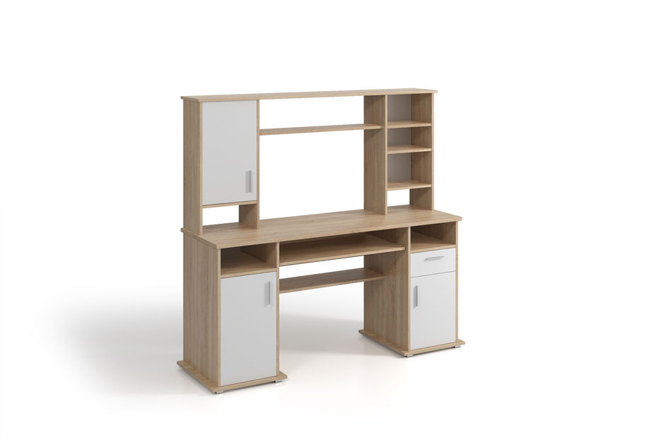 PC stolík Viva (dub sonoma + biela)