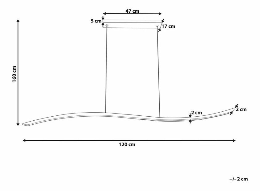 Függesztett lámpa Cesar (fekete)