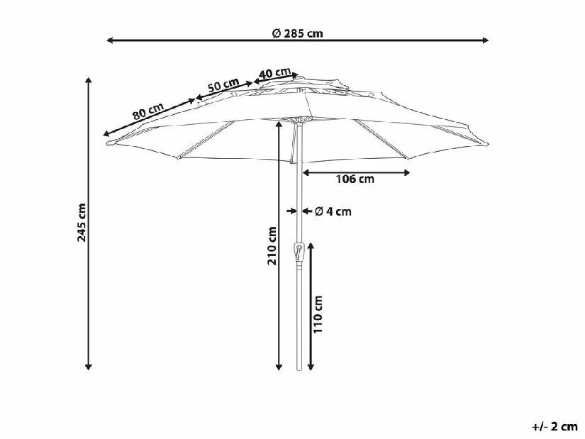 Umbrelă Biancia (bej)