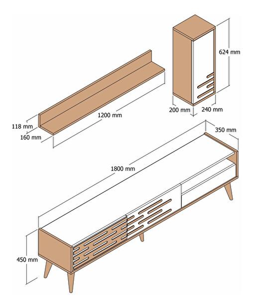 Mobilier living Tonase (Nuc + antracit) 