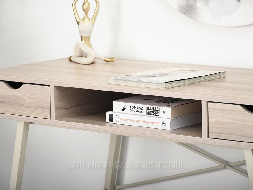 PC stolík Gavon (popolaváo béžová + krémová)