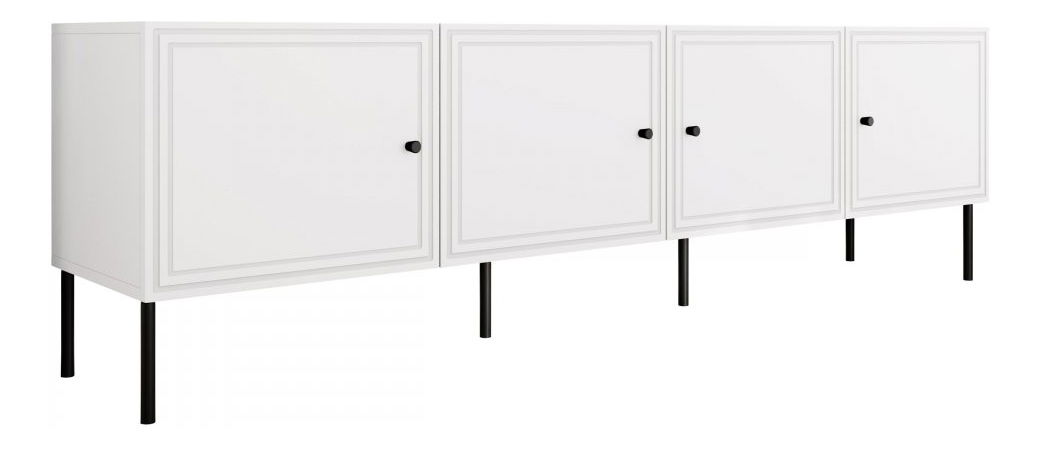 TV skrinka Godzes Bis 200 4D (biela + čierna) 