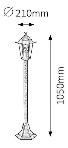 Vonkajšie svietidlo Velence 8240 (antická zlatá)