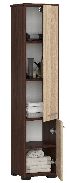 Dulap de baie Farid TYP4 (wenge + Stejar sonoma)