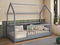 Gyerekágy 80 cm Godna (szürke) (ágyráccsal)