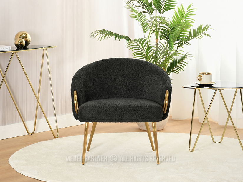 Kreslo Carma F (čierna + zlatá)