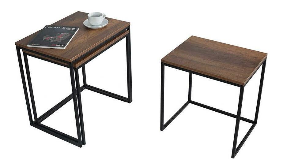 Set 3buc. măsuțe cafea Losuku 7 (Nuc) 