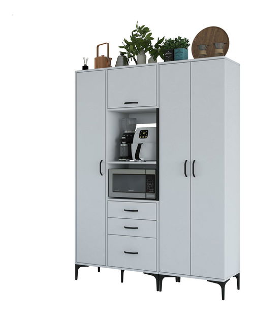 Konyhaszekrény szett Jenaretta 31 (fehér + fekete)