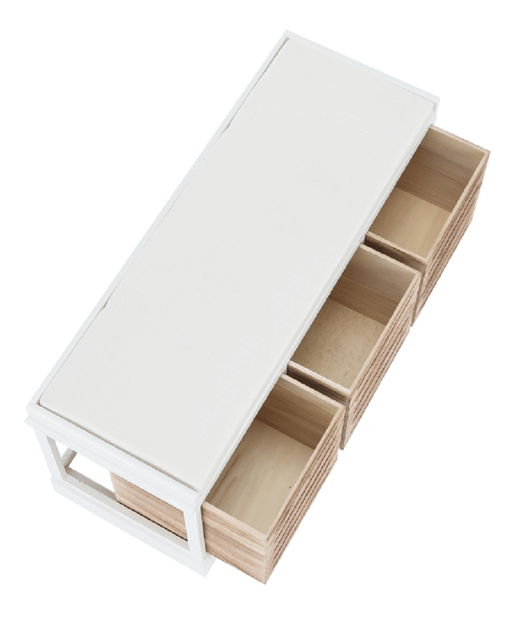 Lavica Tordo (biela + medová)