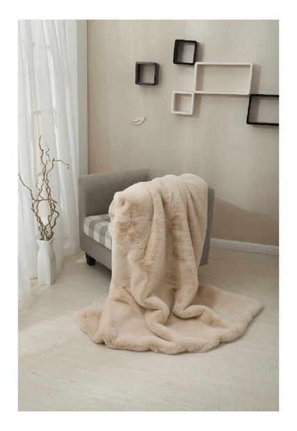 Szőrös pléd 150x180 cm Rarea new (bézs)