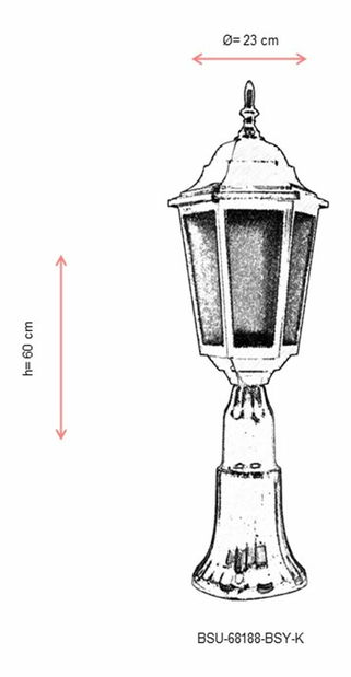 Kültéri fali lámpa Donald (fekete)