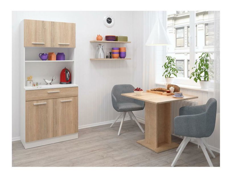 Kuchynský kút Domini NEW (biela + dub sonoma)