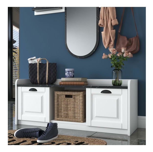 Predsieňová zostava Vosiku 2 (biela + mramor svetlý) 