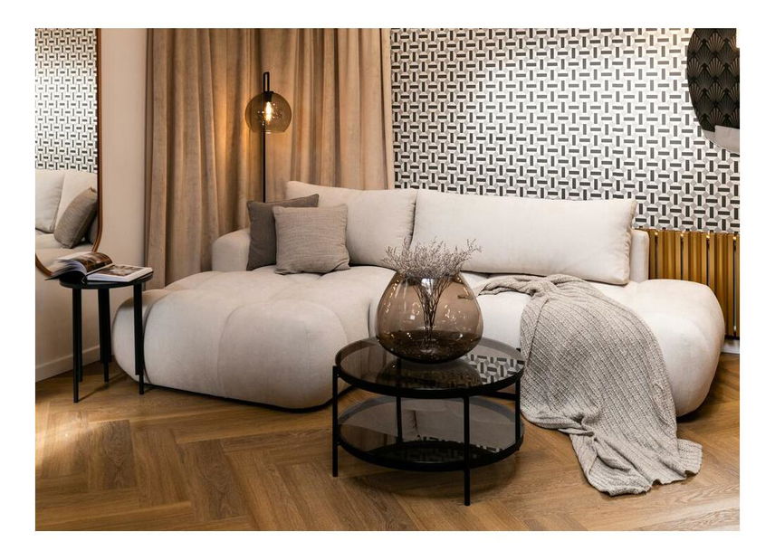 Kutna garnitura Ombre (L) (krem + crna)