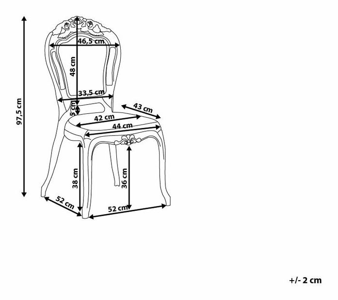 Étkezőszék szett 2 db Vitton (fehér)