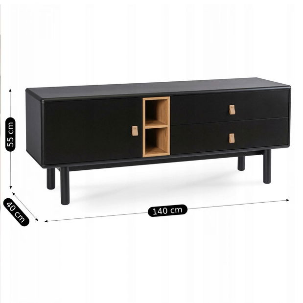 TV szekrény Apogeo (fekete) 