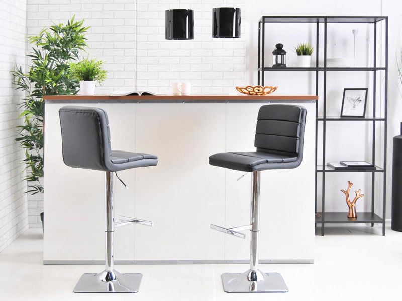 Stolička Hanoi (čierna + chrómová)