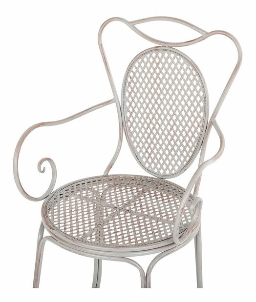 Set 2 ks. záhradných stoličiek CINQUE (kov) (sivá)