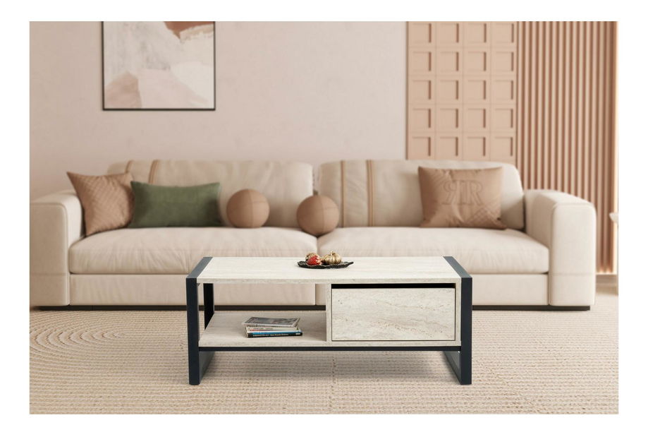 Konferenčný stolík Heidi (čierny mramor)