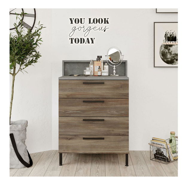 Komoda Hamerella 6 (smeđa + siva + crna)