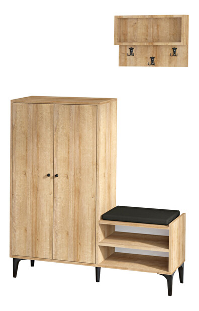 Set mobilier pentru hol Janny (Stejar)