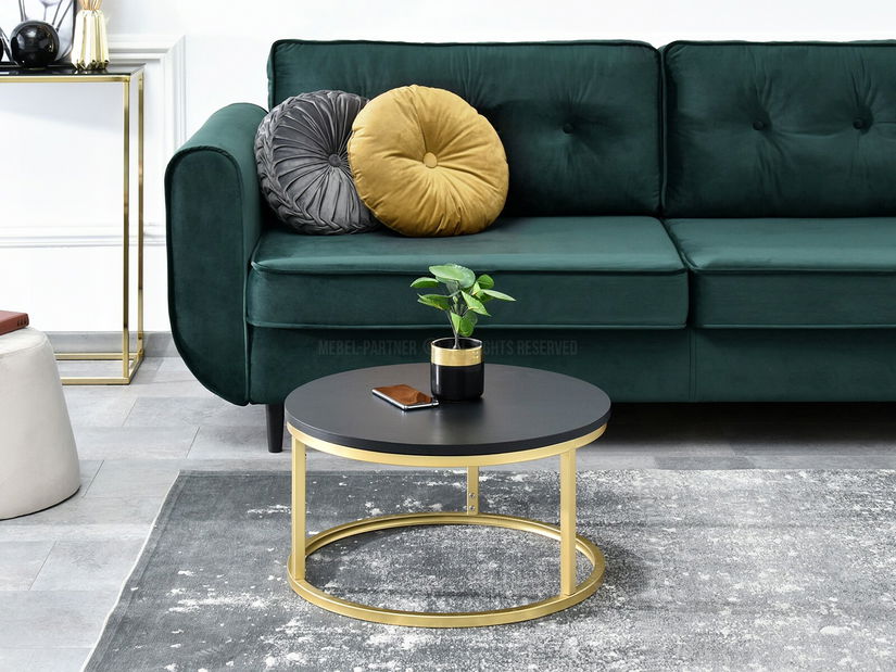 Konferenčný stolík Kolja Stolik S (čierna + zlatá)