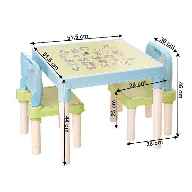 Set pentru copii Baello (albastru + verde)