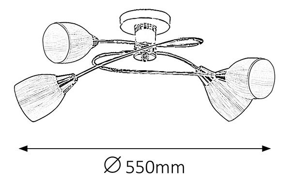 Mennyezeti lámpa Amy 2598 (króm + fehér)