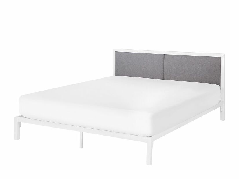 Manželská posteľ 160 cm CAMAR (s roštom) (biela) *bazár