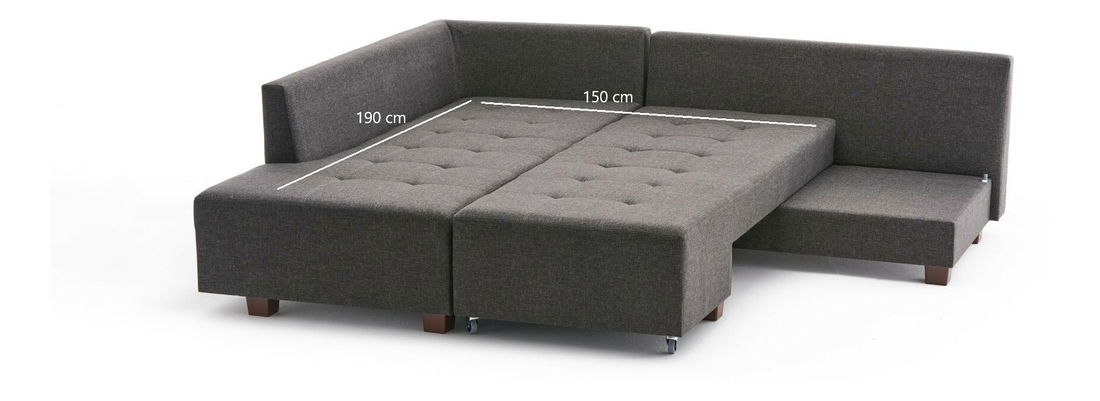 Rohová sedacia súprava Madagascar (L) (Antracit)