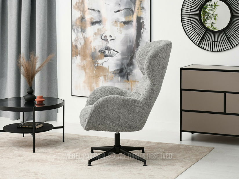 Kreslo Trudy (sivá + čierna)