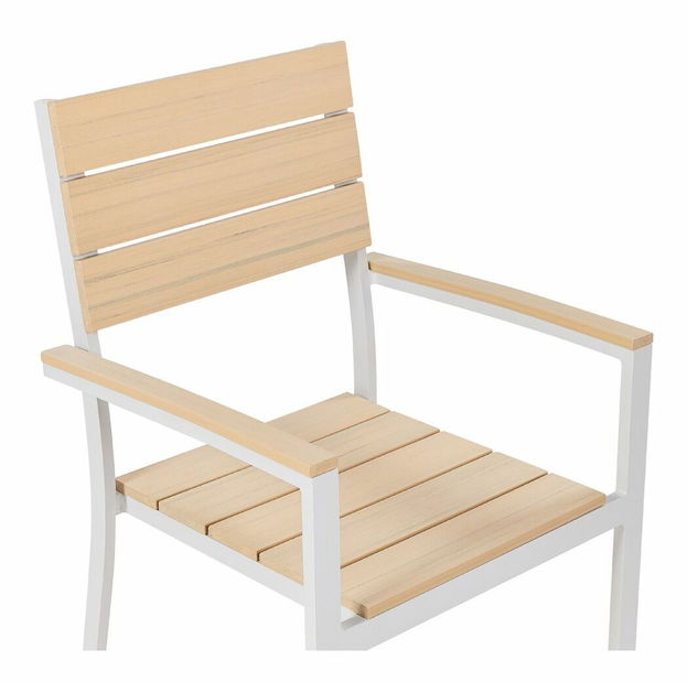 Set 6 ks záhradných stoličiek Combo (svetlé drevo)