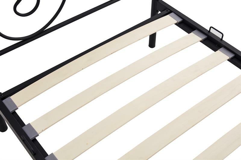 Jednolôžková posteľ 90 cm Patience (bez matraca) (čierna)