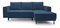 Rohová sedacia súprava Rodriguez mini (P) (námornícka modrá + čierna)