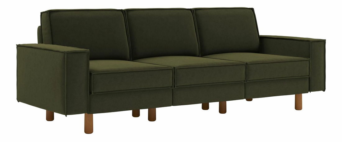 Pohovka trojsedačka Spary E (petrolejová + orech)