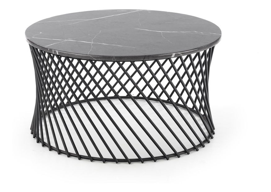 Masă de cafea Mawaro (marmură gri + negru)