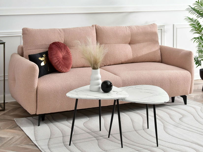 Măsuță de cafea Rossi Zest Xl (alb + negru)