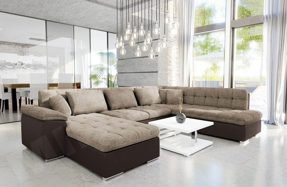 Sarok ülőgarnitúra Talia (B) (öko-bőr Soft 066 + Lawa 02)