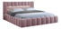 Manželská posteľ 180 cm Luxa (ružová) (s roštom, úl. priestorom a LED)