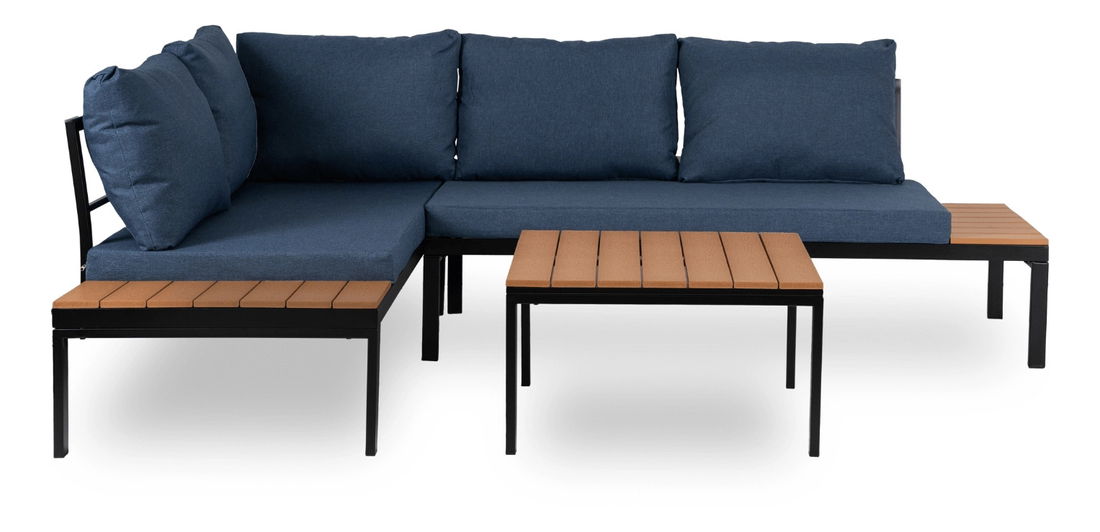 Kerti szett Necasario (sötétkék + fekete) (4 fő részére)