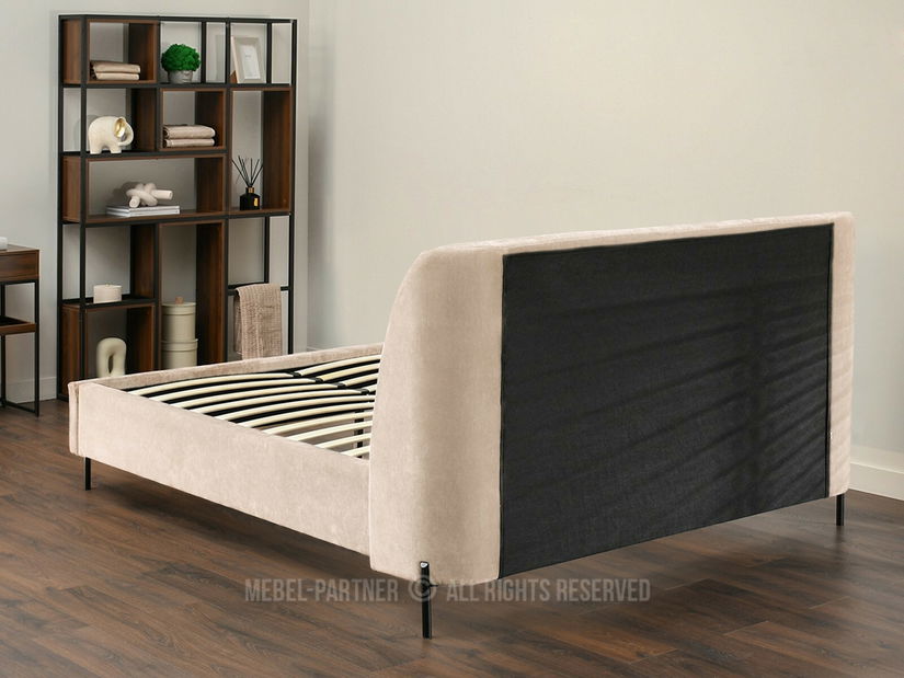 Pat matrimonial 160 cm Apelar (crem + negru)