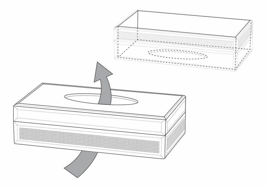 Terítőtároló szekrény Charleen (ezüst)