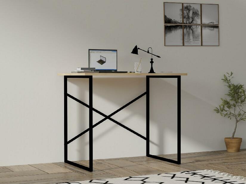 Íróasztal Tununi (tölgy + fekete) 