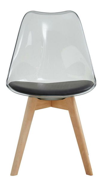 Scaun sufragerie Bralla 2 (transparent + fag + negru) 