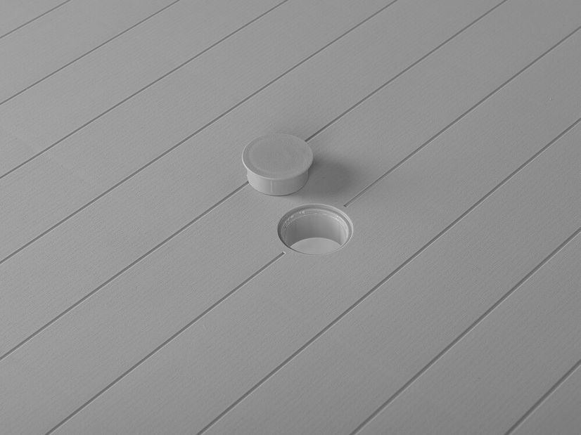 Záhradný stôl Fossil 80 (svetlosivá)