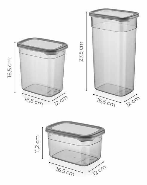 Set recipiente alimente (24 buc.) Benny 24 (antracit)