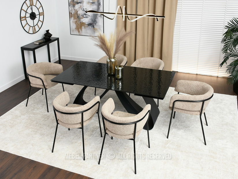 Stolička Sorento (tmavobéžová + čierna)