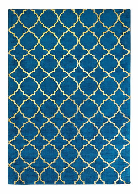 Koberec 160x230 cm YOLK (látka) (modrá)